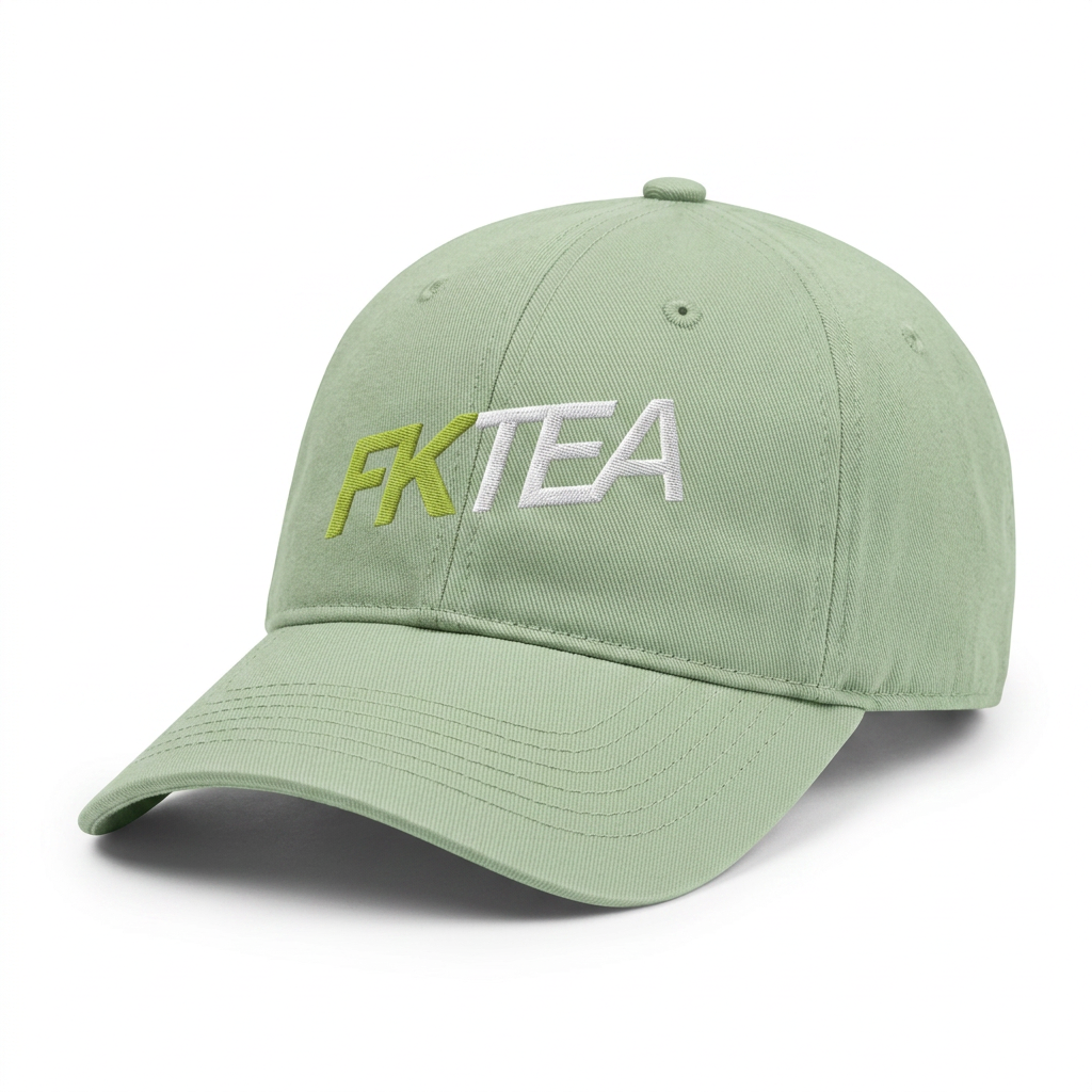 FKTea Cool Dad hat in Green Tea