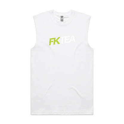 FKTea Slant Logo White Tank mockup