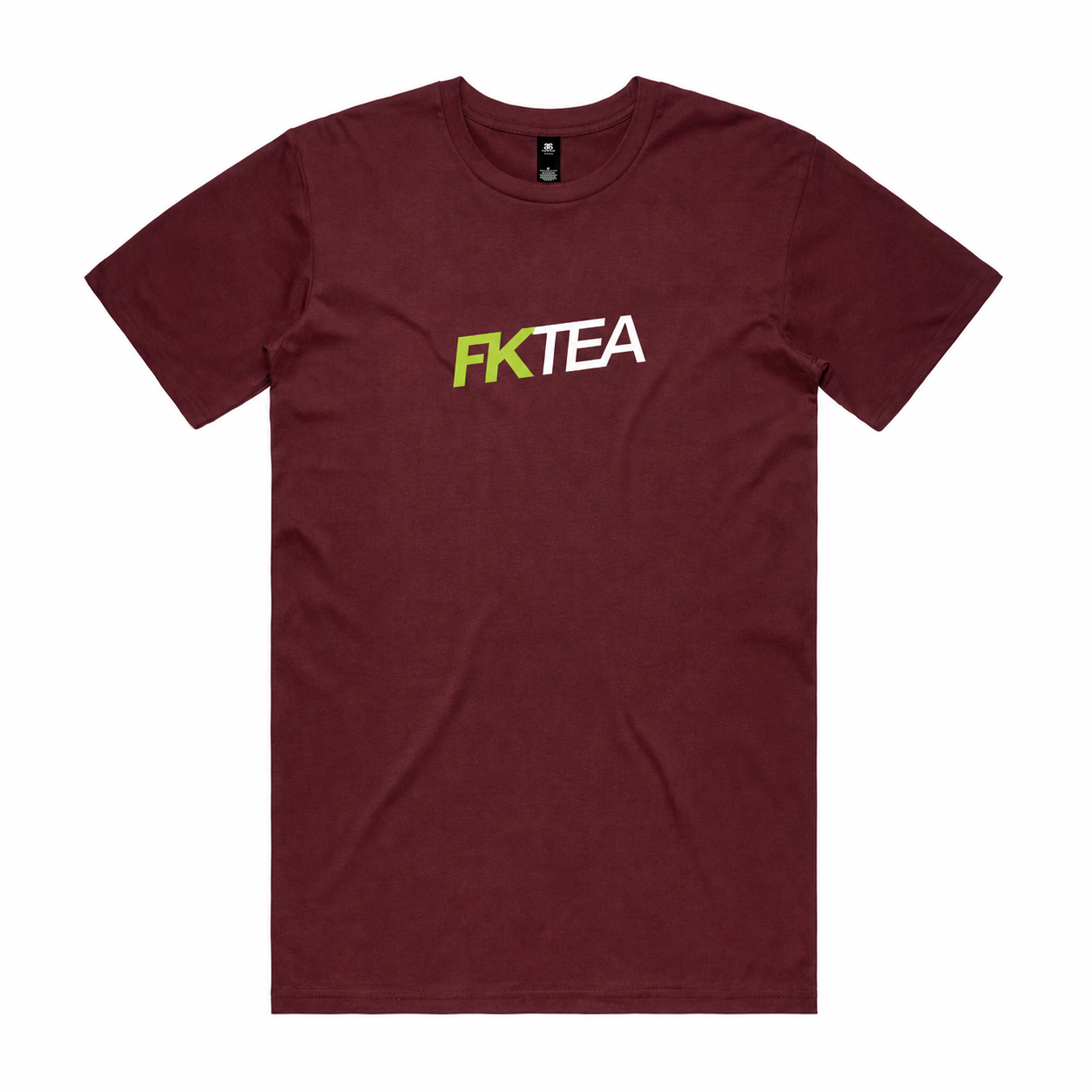 FKTea Slant Logo Burgundy mockup