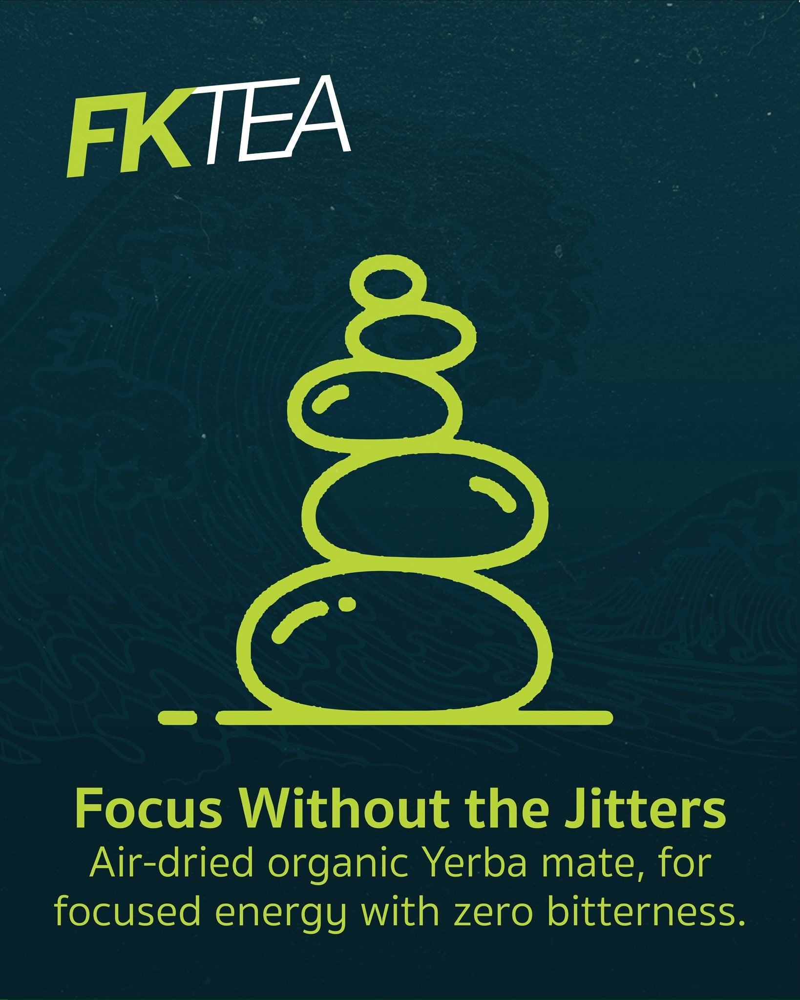 Organic yerba mate focus without the jitters infographic